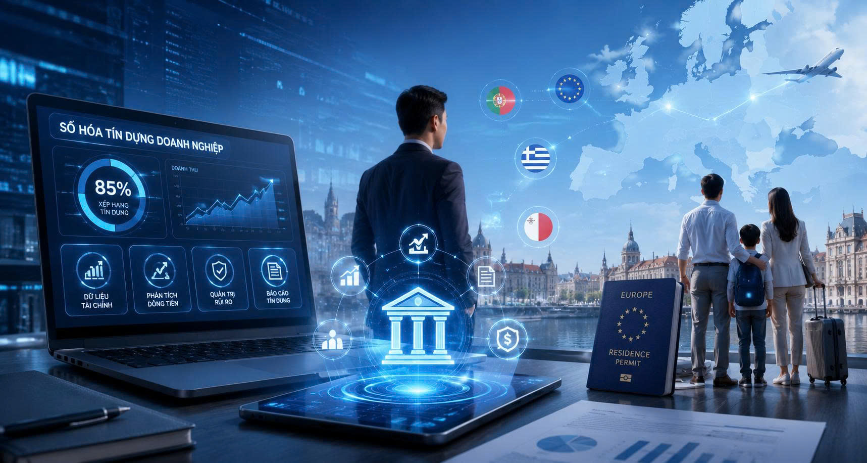 Số Hóa Tín Dụng Doanh Nghiệp 2026: Bước Đệm Tài Chính Cho Lộ Trình Định Cư Châu Âu Thành Công