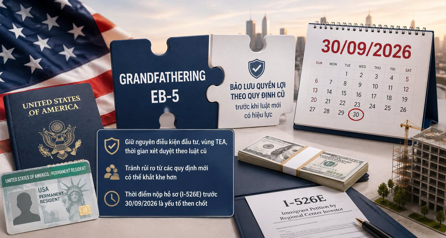 Grandfathering EB-5 Là Gì? Vì Sao Nhà Đầu Tư Mỹ Đều Nhắc Đến Mốc 30/09/2026