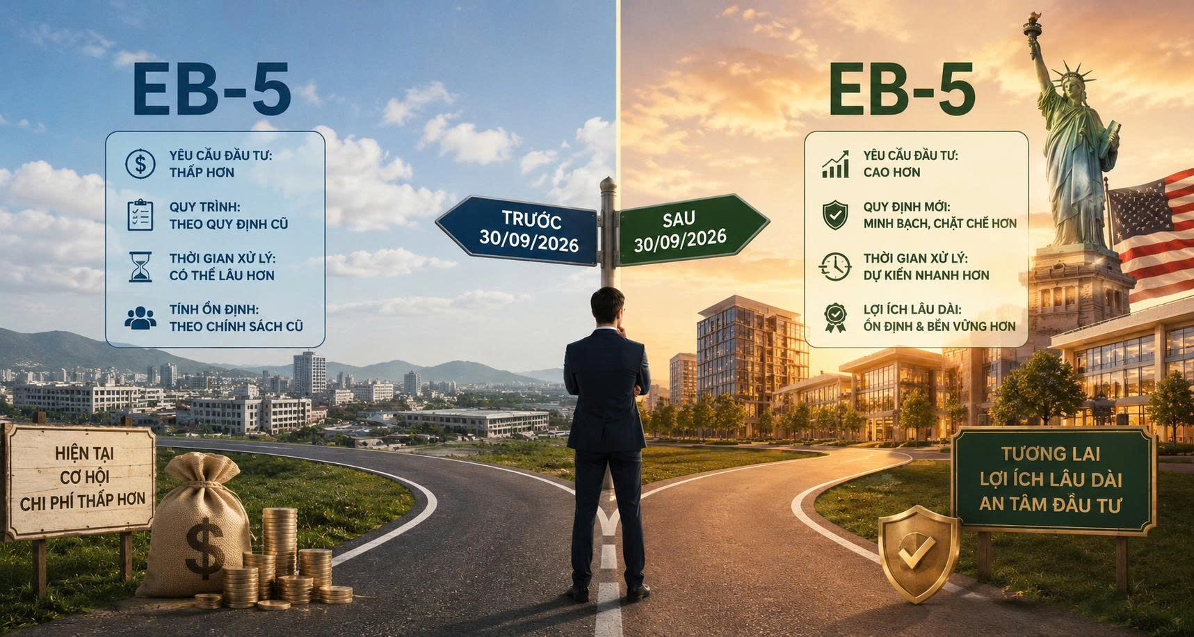 EB-5 Trước Hay Sau 30/09/2026: So Sánh Quyền Lợi Để Quyết Định Đúng Thời Điểm Đầu Tư
