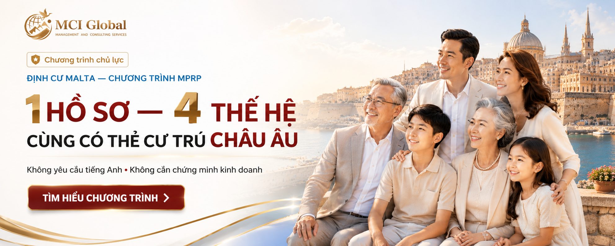 Định cư Malta diện MPRP — thẻ cư trú châu Âu cho 4 thế hệ trong một hồ sơ | MCI Global